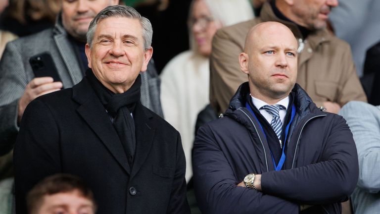 Healthcare Tycoon Andrew Cavenagh (L) has been with 49ers Technical Director Gretar Steinsson at Rangers matching this season